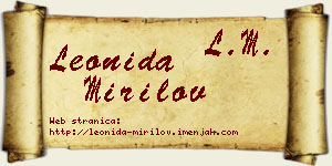 Leonida Mirilov vizit kartica